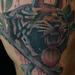 Tattoos - Color traditional tiger with horns tatttoo, Gary Dunn Art Junkies Tattoo - 75497